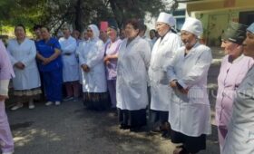 Коллектив Ошской детской противотуберкулезной больницы выступил против строительства на их территории многоэтажного дома под госипотеку 