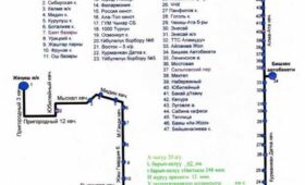 В  Бишкеке изменили конечную остановку  автобуса №34