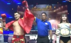 Ш.Атазов нокаутировал своего соперника и стал чемпионом IBF Muaythai по тайскому боксу