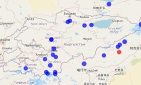 Недалеко от кыргызско-китайской границы утром произошло землетрясение силой 3,5 балла