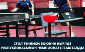 В Кыргызстане стартовал чемпионат по настольному теннису