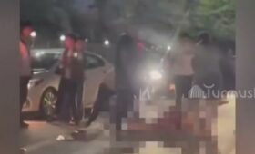 Женщину сбили на пешеходе: Она в коме (видео, дополнено)