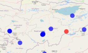 В Кыргызстане утром 26 июня зафиксировано землетрясение силой 3,5 балла