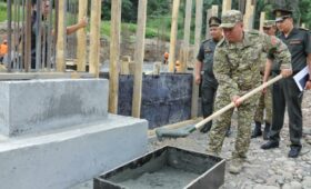 Руслан Мукамбетов заложил капсулу под строительство казармы Нацгвардии