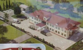 В селе Сакалды Ноокенского района строится новый корпус больницы. Фото