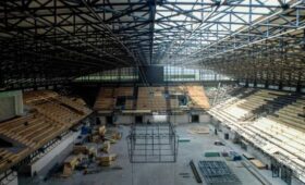 Фото — Ход строительства малой арены имени Долона Омурзакова в Бишкеке