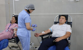 Сотрудники аэропорта «Манас» сдали 30 литров крови