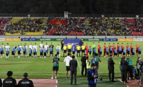 Касымалиев, Ташиев посетили футбольный матч сборных Кыргызстана и Палестины