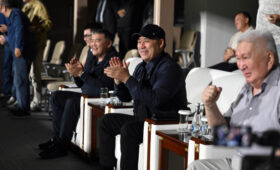 Садыр Жапаров посетил футбольный матч Кыргызстан — Шри-Ланка. Фото