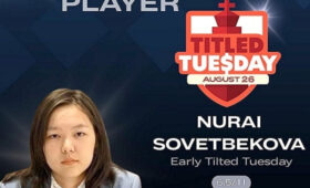 Нурай Советбекова добилась успеха на турнире Titled Tuesday
