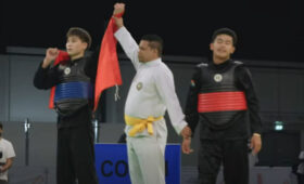 Юношеская Азиада: Темир Бикбоев вышел в финал в состязаниях по пенчак силату