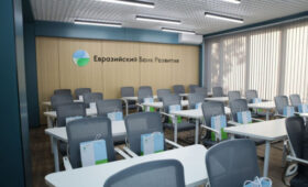 В КРСУ открылась брендированная аудитория Евразийского банка развития