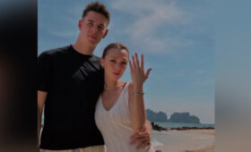 Футболист сборной Кыргызстана сделал предложение своей возлюбленной