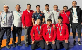 Сборная Кыргызстана по греко-римской борьбе заняла 3 место на Исламских играх