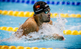 Турнир в США: Заплыв с участием Дениса Петаршова. Видео