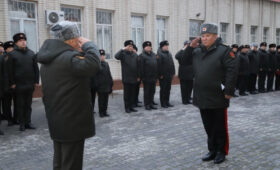 В День защитника отечества в Минобороны КР состоялся митинг