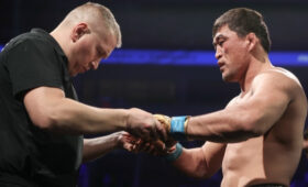 Али Машрапов проиграл гильотиной во втором раунде на турнире АСА 200. Видео