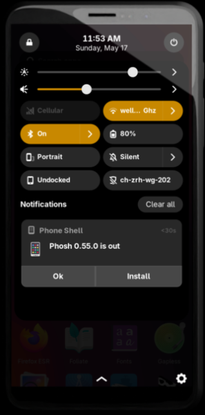 Выпуск Phosh 0.55.0, GNOME-окружения для смартфонов