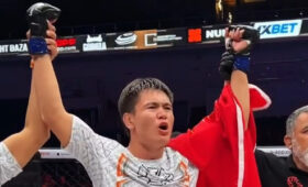 OCTAGON 86: Бекбол Исаков вышел на бой на коротком уведомлении и задушил соперника во втором раунде. Видео