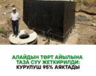 В Алайском районе завершается строительство водопровода