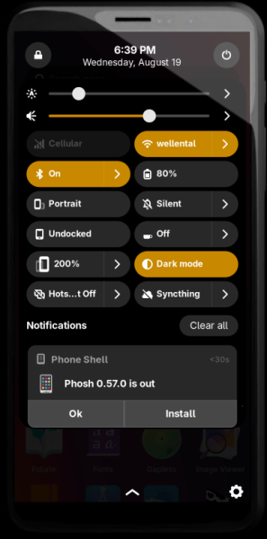Выпуск Phosh 0.57.0, GNOME-окружения для смартфонов